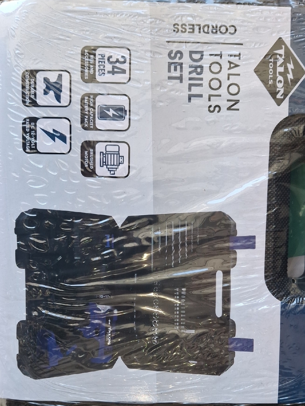 Cordless Drill Set - Black and Purple